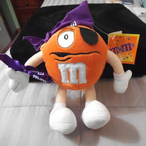 M&M's Orange Plush M&M Guy Halloween Pirate NEW - Picture 1 of 2